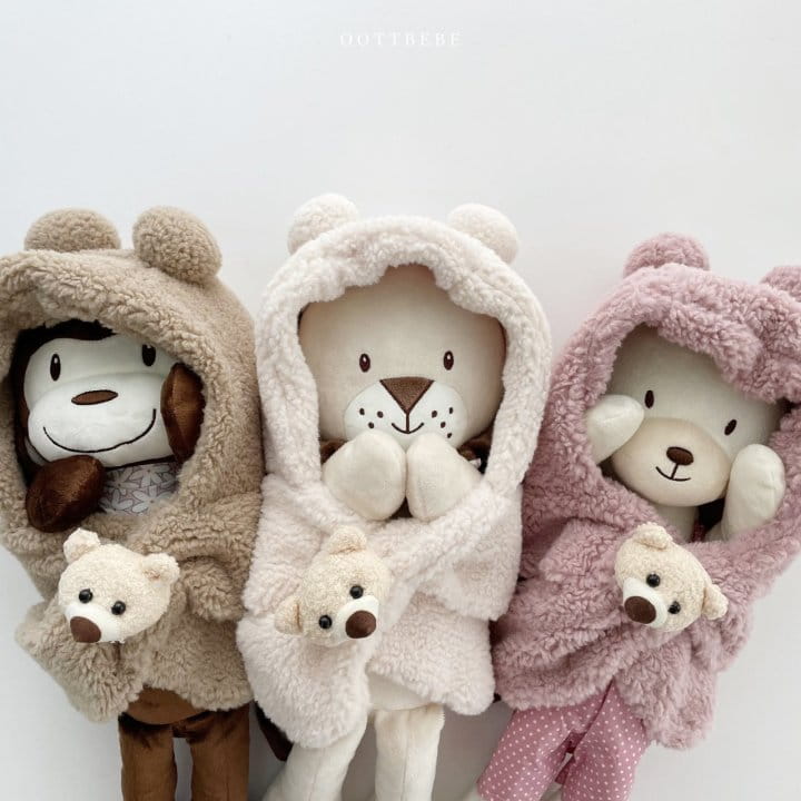 OOTT BEBE - Korean Children Fashion - #Kfashion4kids - Bear Hoody Neck Warmer - 5