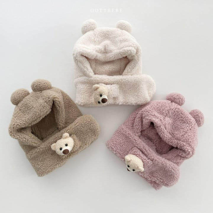OOTT BEBE - Korean Children Fashion - #Kfashion4kids - Bear Hoody Neck Warmer - 9