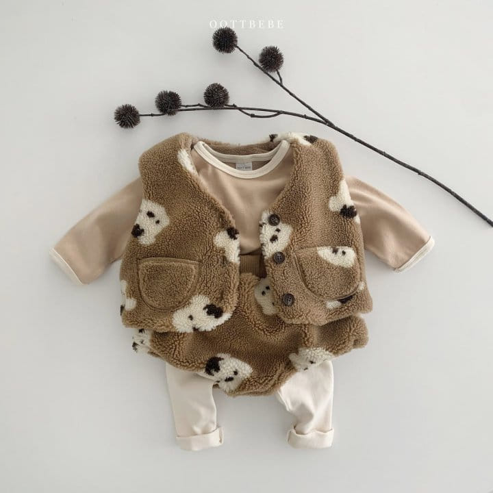 OOTT BEBE - Korean Children Fashion - #Kfashion4kids - Squirrel Rabbit Top Bottom Set - 11