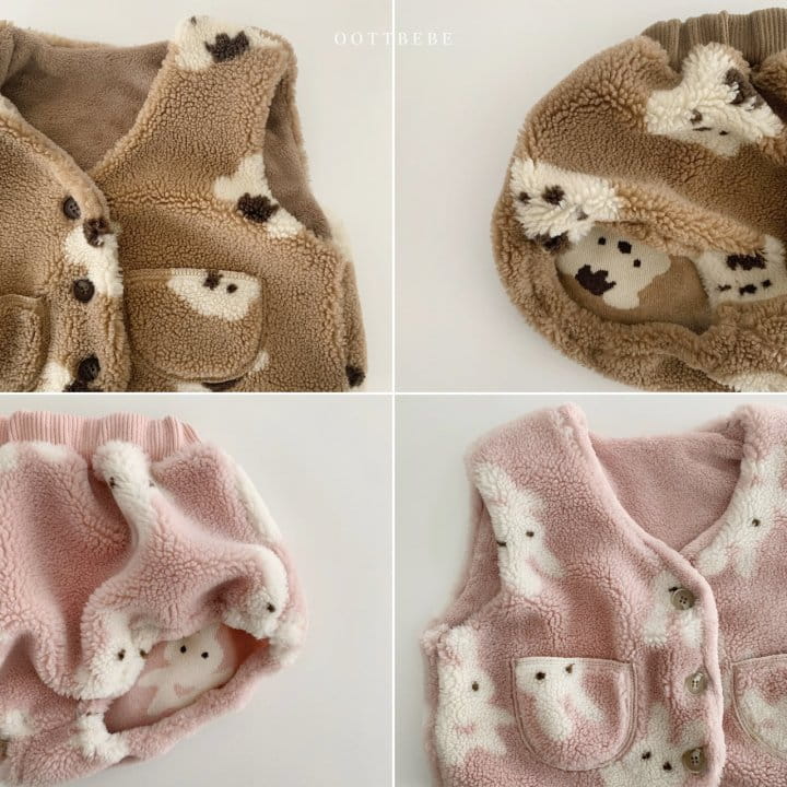 OOTT BEBE - Korean Children Fashion - #Kfashion4kids - Squirrel Rabbit Top Bottom Set - 4