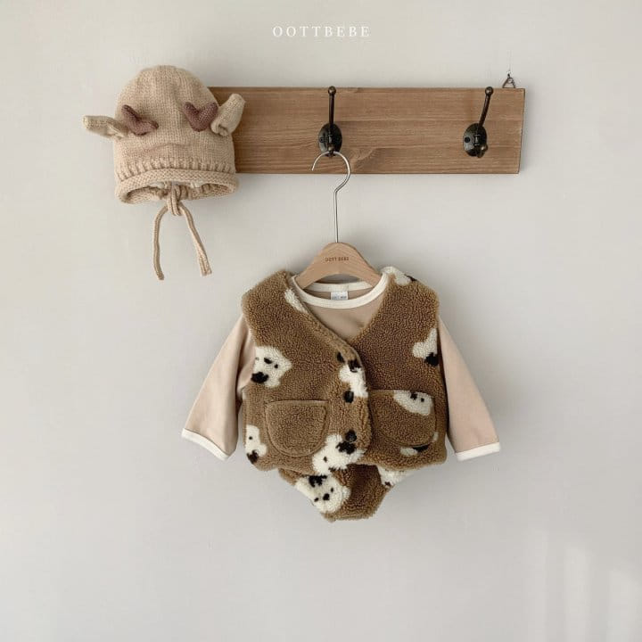 OOTT BEBE - Korean Children Fashion - #Kfashion4kids - Squirrel Rabbit Top Bottom Set - 9
