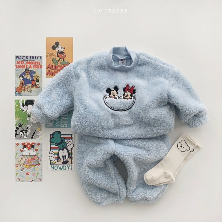 OOTT BEBE - Korean Children Fashion - #Kfashion4kids - Disney Bishon Top Bottom Set - 10
