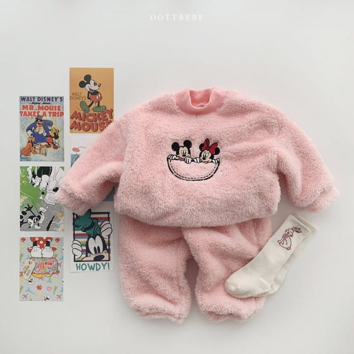 OOTT BEBE - Korean Children Fashion - #Kfashion4kids - Disney Bishon Top Bottom Set - 8