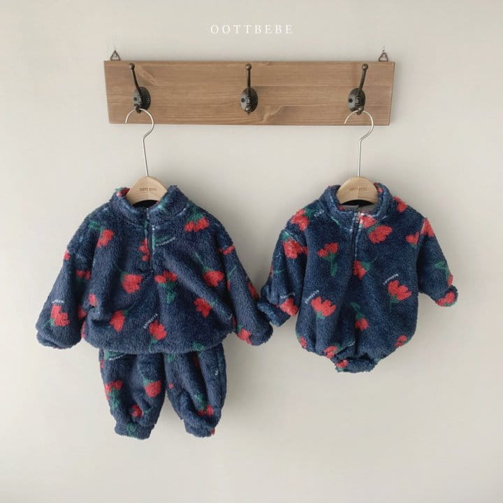 OOTT BEBE - Korean Children Fashion - #Kfashion4kids - Cozy Anorak Top Bottom Set