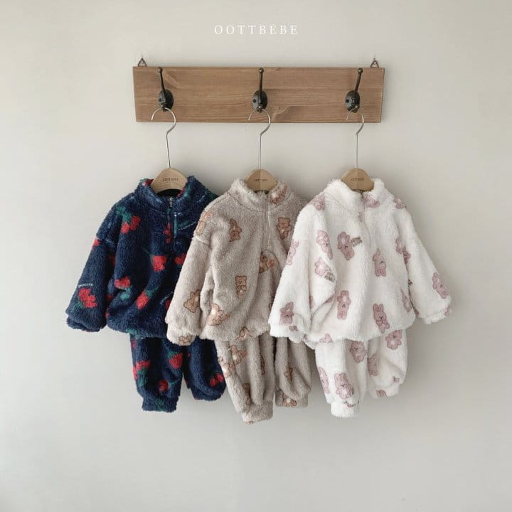 OOTT BEBE - Korean Children Fashion - #Kfashion4kids - Cozy Anorak Top Bottom Set - 3