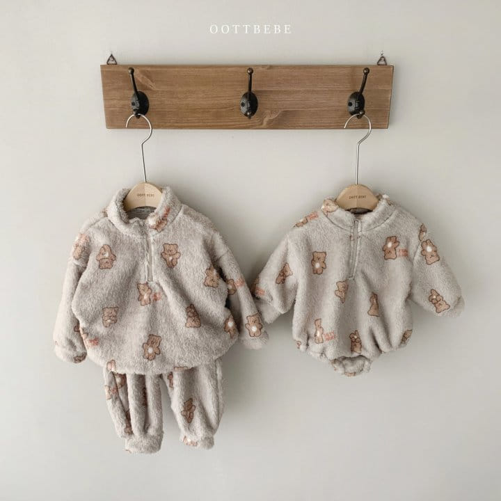 OOTT BEBE - Korean Children Fashion - #Kfashion4kids - Cozy Anorak Top Bottom Set - 5