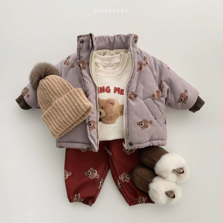 OOTT BEBE - Korean Children Fashion - #Kfashion4kids - Hello Bear Sweatshirt with Mom