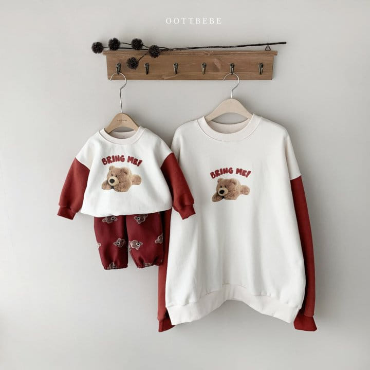OOTT BEBE - Korean Children Fashion - #Kfashion4kids - Hello Bear Sweatshirt with Mom - 7