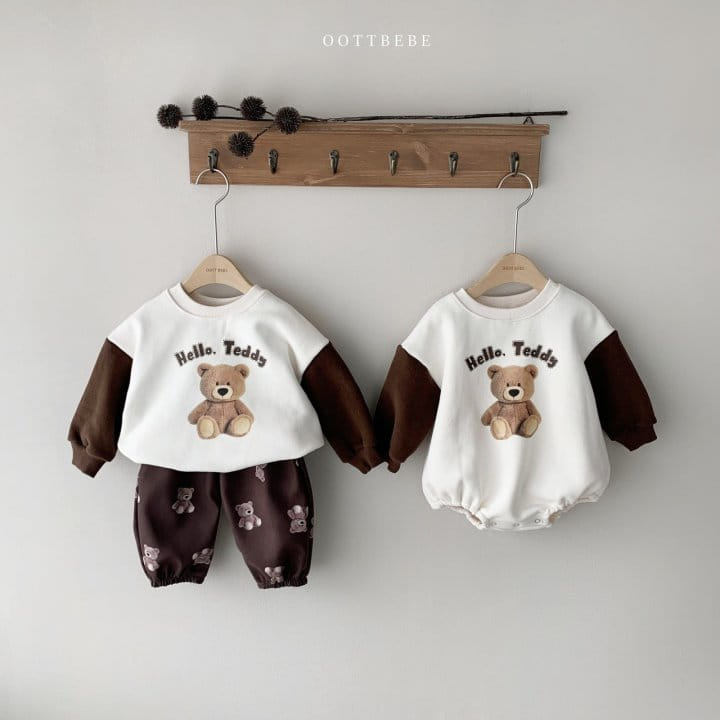 OOTT BEBE - Korean Children Fashion - #Kfashion4kids - Hello Bear Sweatshirt with Mom - 9