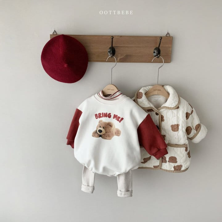 OOTT BEBE - Korean Children Fashion - #Kfashion4kids - Hello Bear Bodysuit