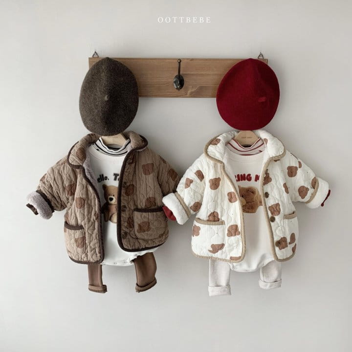 OOTT BEBE - Korean Children Fashion - #Kfashion4kids - Hello Bear Bodysuit - 11