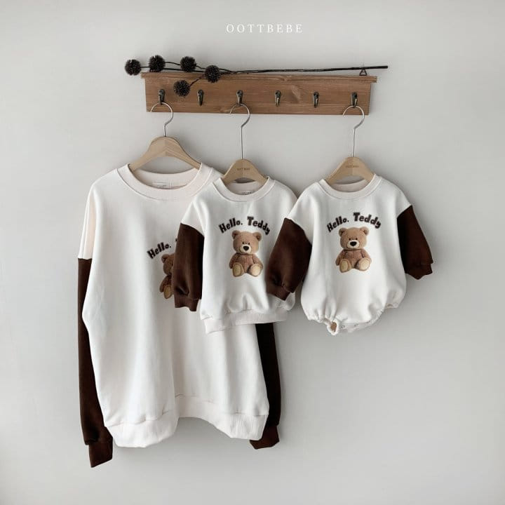 OOTT BEBE - Korean Children Fashion - #Kfashion4kids - Hello Bear Bodysuit - 3