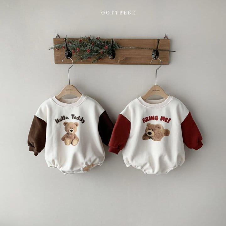 OOTT BEBE - Korean Children Fashion - #Kfashion4kids - Hello Bear Bodysuit - 9