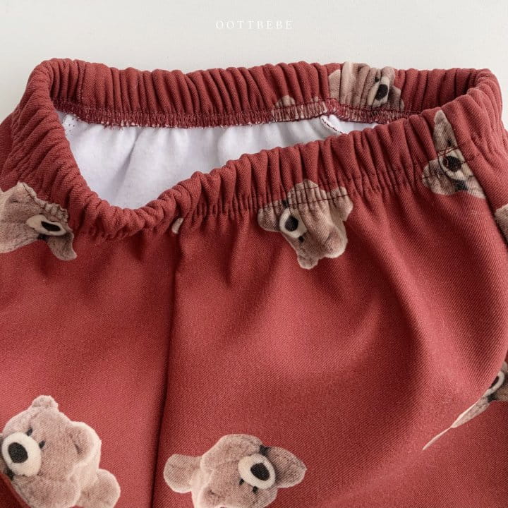 OOTT BEBE - Korean Children Fashion - #Kfashion4kids - Bear Look Jogger Pants - 5