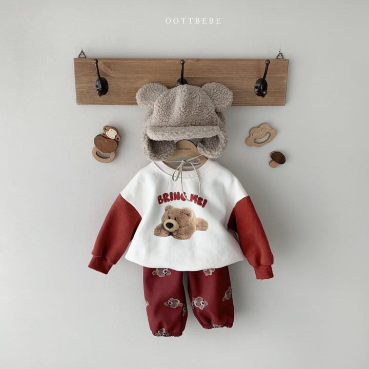 OOTT BEBE - Korean Children Fashion - #Kfashion4kids - Bear Look Jogger Pants - 6