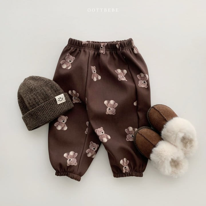 OOTT BEBE - Korean Children Fashion - #Kfashion4kids - Bear Look Jogger Pants - 7