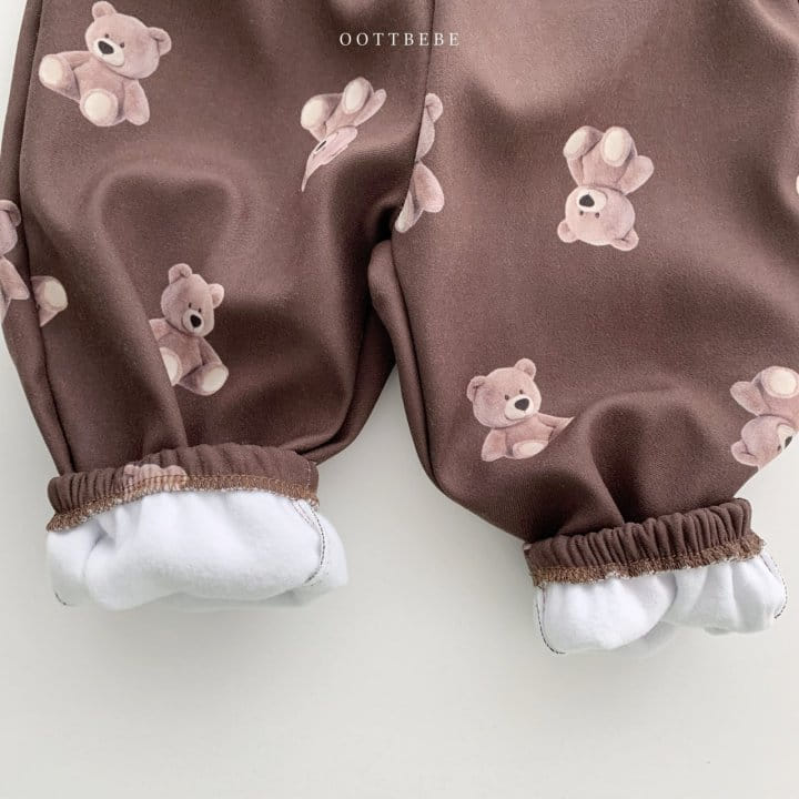 OOTT BEBE - Korean Children Fashion - #Kfashion4kids - Bear Look Jogger Pants - 9