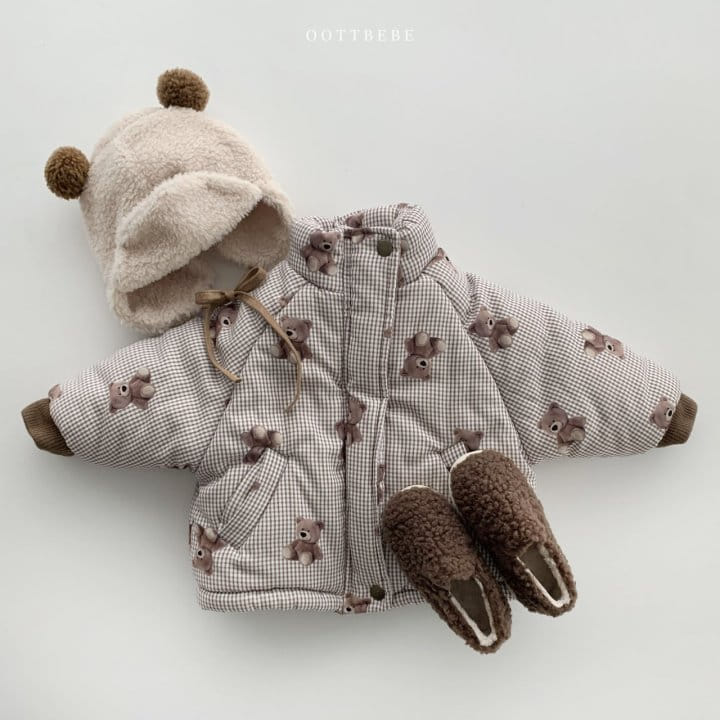 OOTT BEBE - Korean Children Fashion - #Kfashion4kids - Check Teddy Jumper - 5
