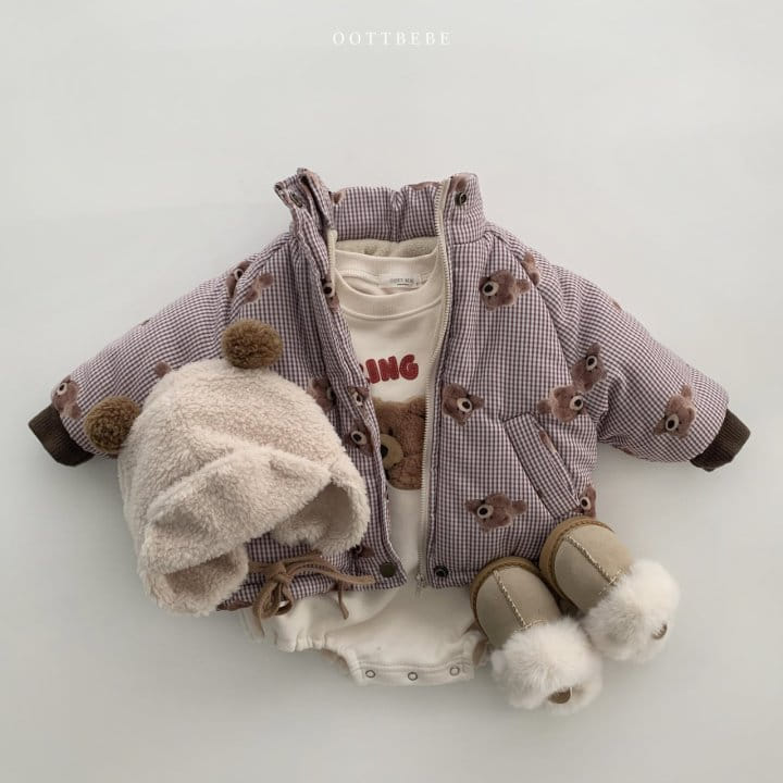 OOTT BEBE - Korean Children Fashion - #Kfashion4kids - Check Teddy Jumper - 7