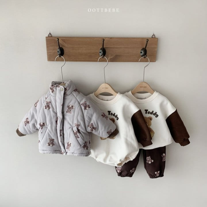 OOTT BEBE - Korean Children Fashion - #Kfashion4kids - Check Teddy Jumper - 9