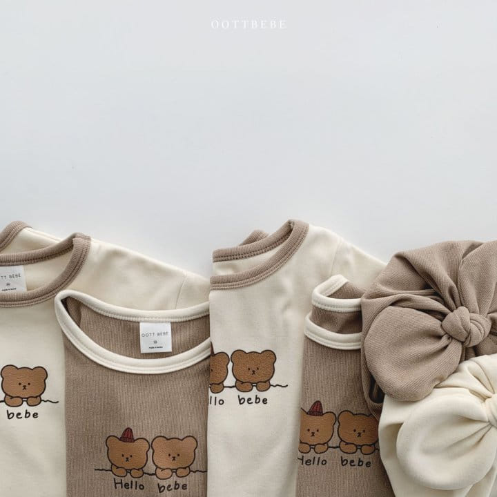 OOTT BEBE - Korean Children Fashion - #Kfashion4kids - Winter Bear Bodysuit