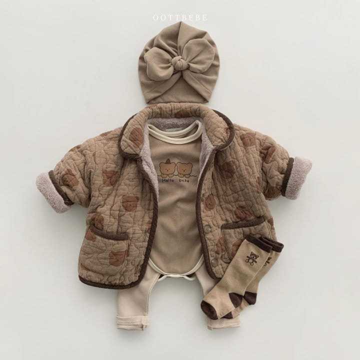 OOTT BEBE - Korean Children Fashion - #Kfashion4kids - Winter Bear Bodysuit - 12