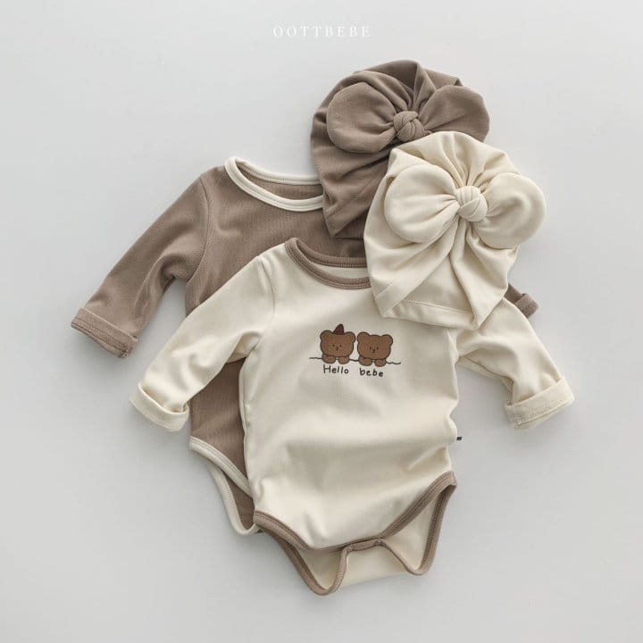OOTT BEBE - Korean Children Fashion - #Kfashion4kids - Winter Bear Bodysuit - 2