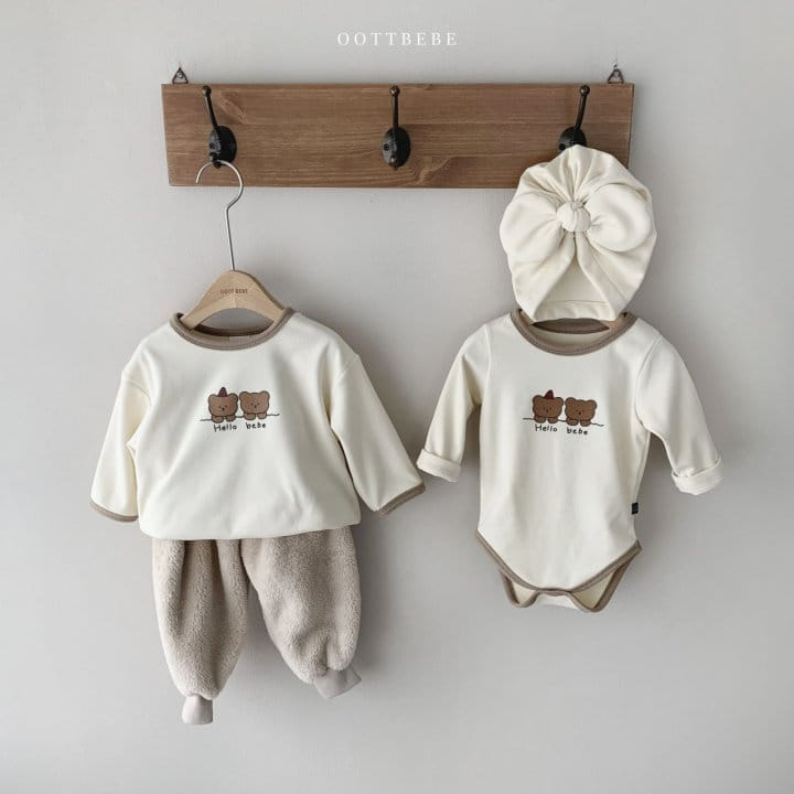 OOTT BEBE - Korean Children Fashion - #Kfashion4kids - Winter Bear Bodysuit - 3
