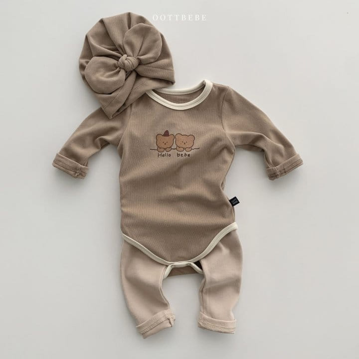 OOTT BEBE - Korean Children Fashion - #Kfashion4kids - Winter Bear Bodysuit - 6
