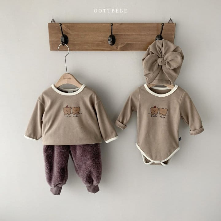 OOTT BEBE - Korean Children Fashion - #Kfashion4kids - Winter Bear Bodysuit - 7