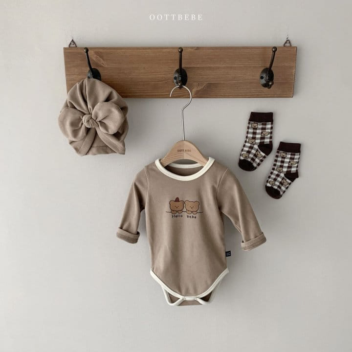 OOTT BEBE - Korean Children Fashion - #Kfashion4kids - Winter Bear Bodysuit - 9