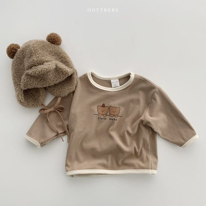OOTT BEBE - Korean Children Fashion - #Kfashion4kids - Winter Bear Tee