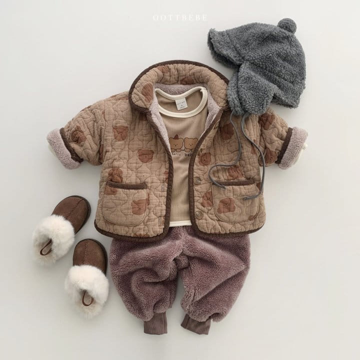 OOTT BEBE - Korean Children Fashion - #Kfashion4kids - Winter Bear Tee - 5