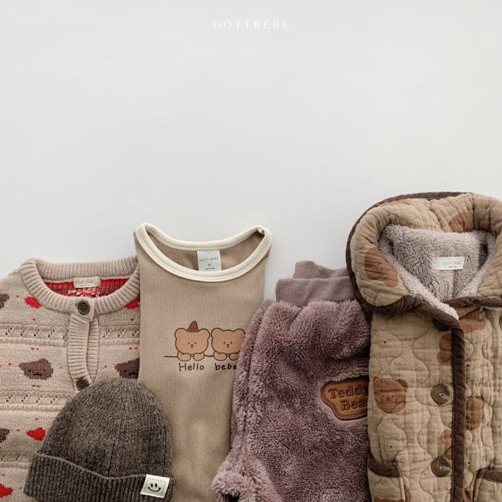 OOTT BEBE - Korean Children Fashion - #Kfashion4kids - Teddy Bear Fluffy Pants - 2