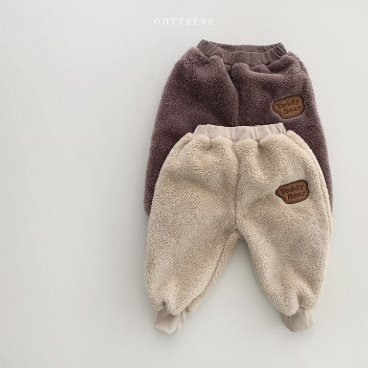OOTT BEBE - Korean Children Fashion - #Kfashion4kids - Teddy Bear Fluffy Pants - 4