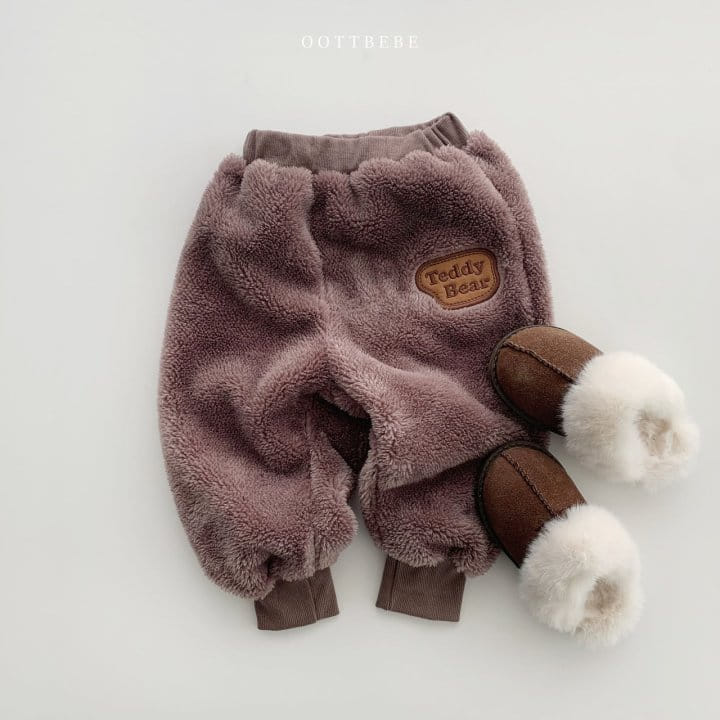 OOTT BEBE - Korean Children Fashion - #Kfashion4kids - Teddy Bear Fluffy Pants - 5