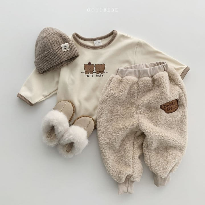 OOTT BEBE - Korean Children Fashion - #Kfashion4kids - Teddy Bear Fluffy Pants - 6