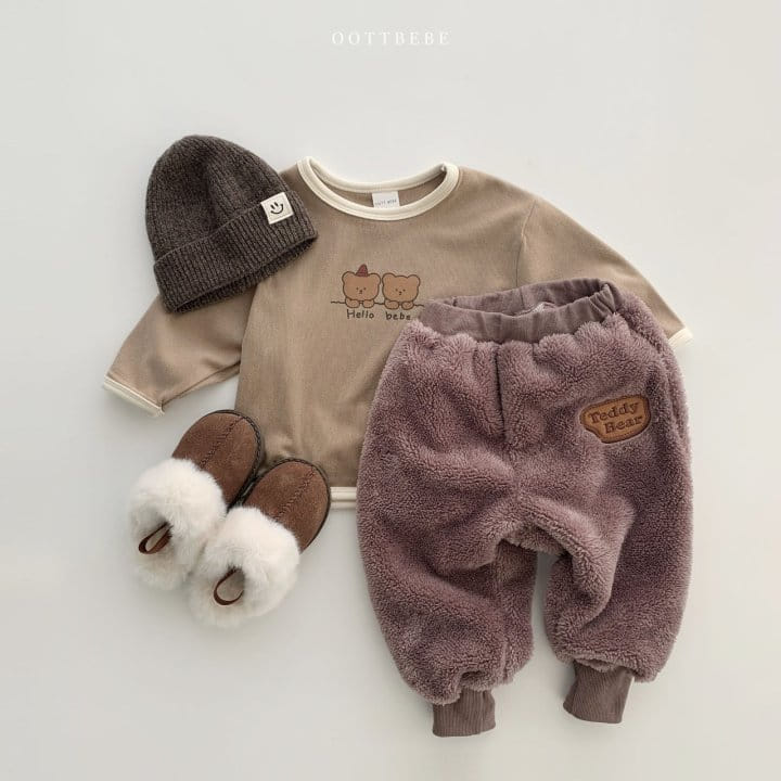 OOTT BEBE - Korean Children Fashion - #Kfashion4kids - Teddy Bear Fluffy Pants - 9