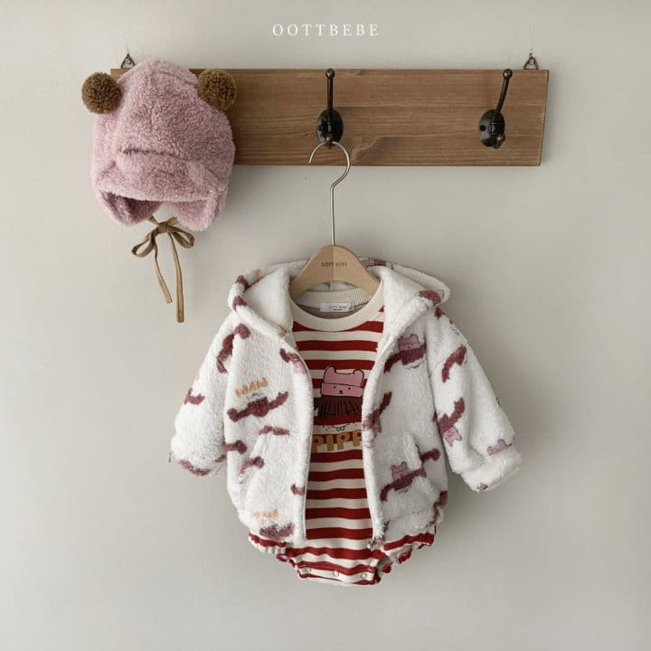 OOTT BEBE - Korean Children Fashion - #Kfashion4kids - Sketch Hoody Zip-up - 2