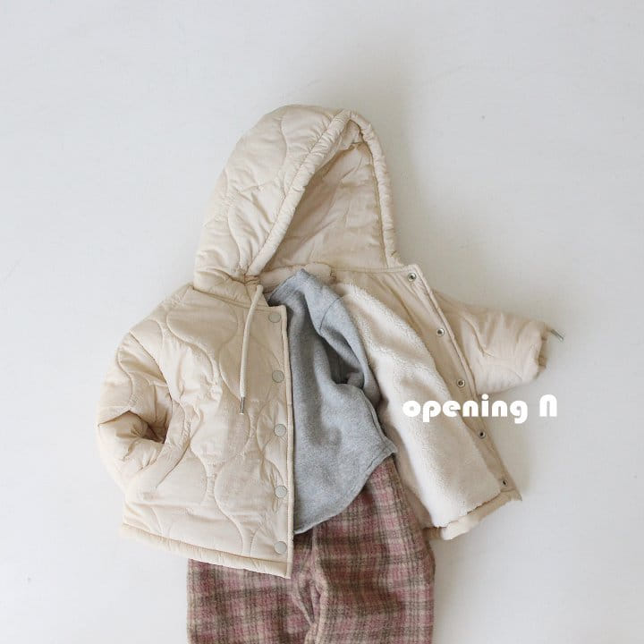 OPENING & - Korean Children Fashion - #Kfashion4kids - Quilting Hooded Jumper - 10