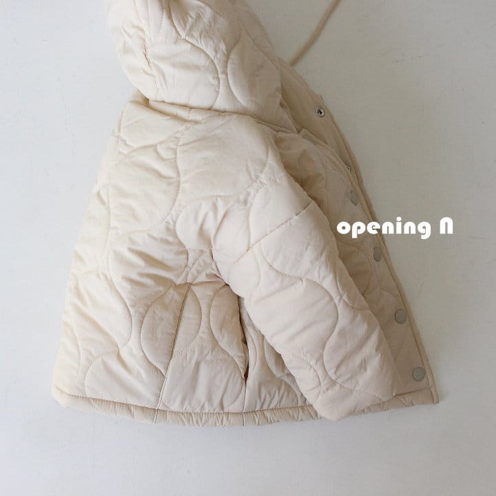 OPENING & - Korean Children Fashion - #Kfashion4kids - Quilting Hooded Jumper - 2