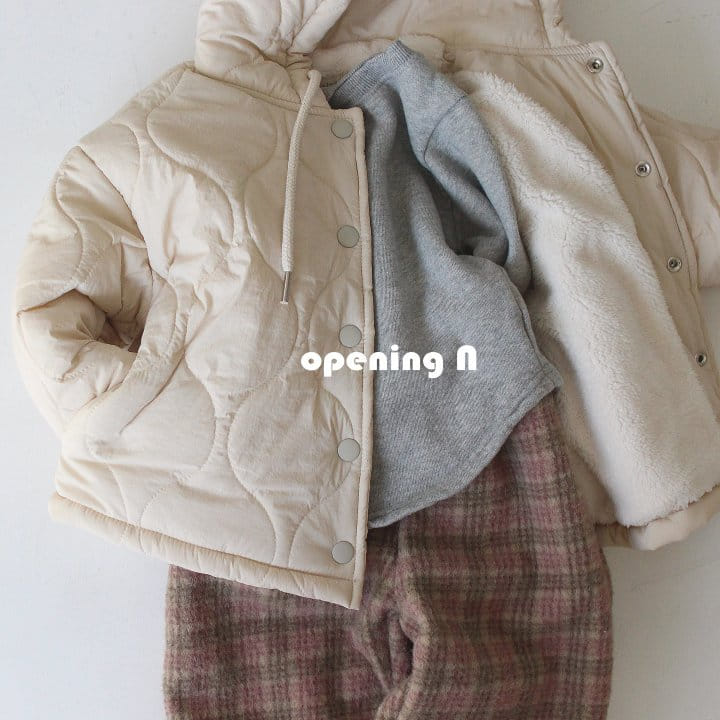 OPENING & - Korean Children Fashion - #Kfashion4kids - Quilting Hooded Jumper - 9