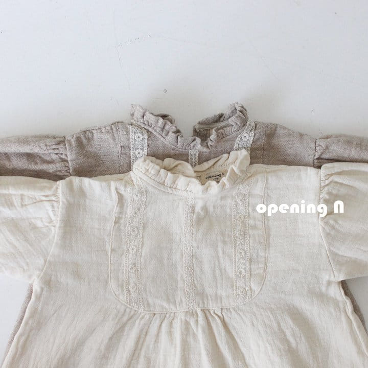 OPENING & - Korean Children Fashion - #Kfashion4kids - Natural One-piece