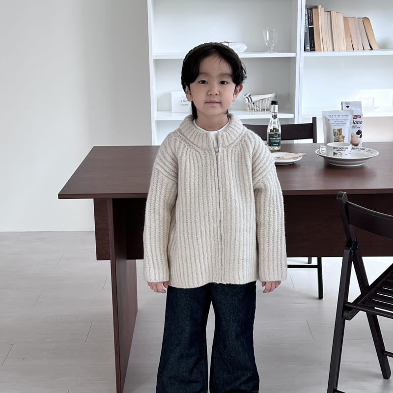 OUR - Korean Children Fashion - #Kfashion4kids - Hazzi Knit Zip-up Cardigan