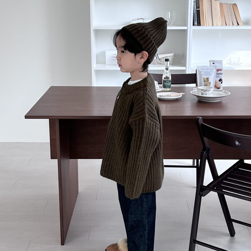 OUR - Korean Children Fashion - #Kfashion4kids - Hazzi Knit Zip-up Cardigan - 12