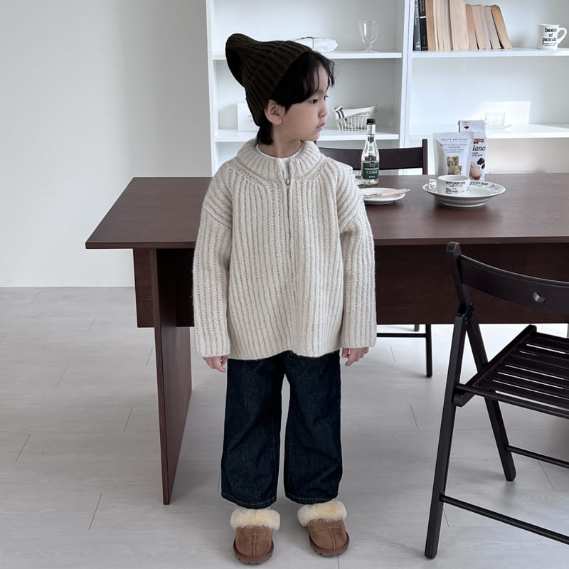 OUR - Korean Children Fashion - #Kfashion4kids - Hazzi Knit Zip-up Cardigan - 2