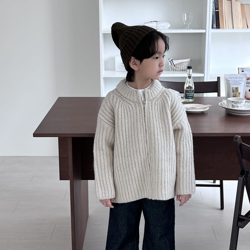 OUR - Korean Children Fashion - #Kfashion4kids - Hazzi Knit Zip-up Cardigan - 3