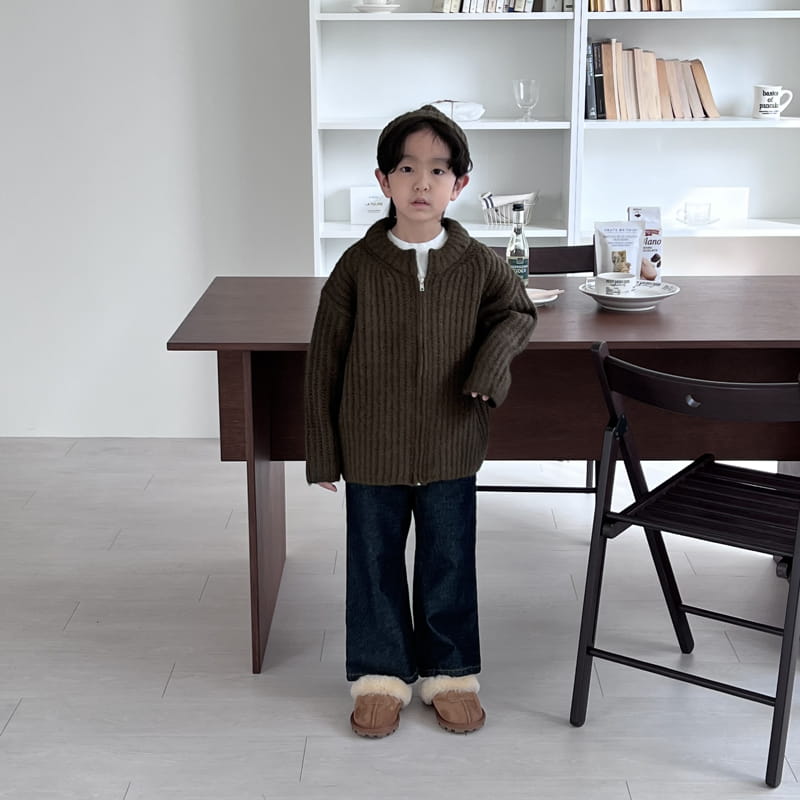 OUR - Korean Children Fashion - #Kfashion4kids - Hazzi Knit Zip-up Cardigan - 8