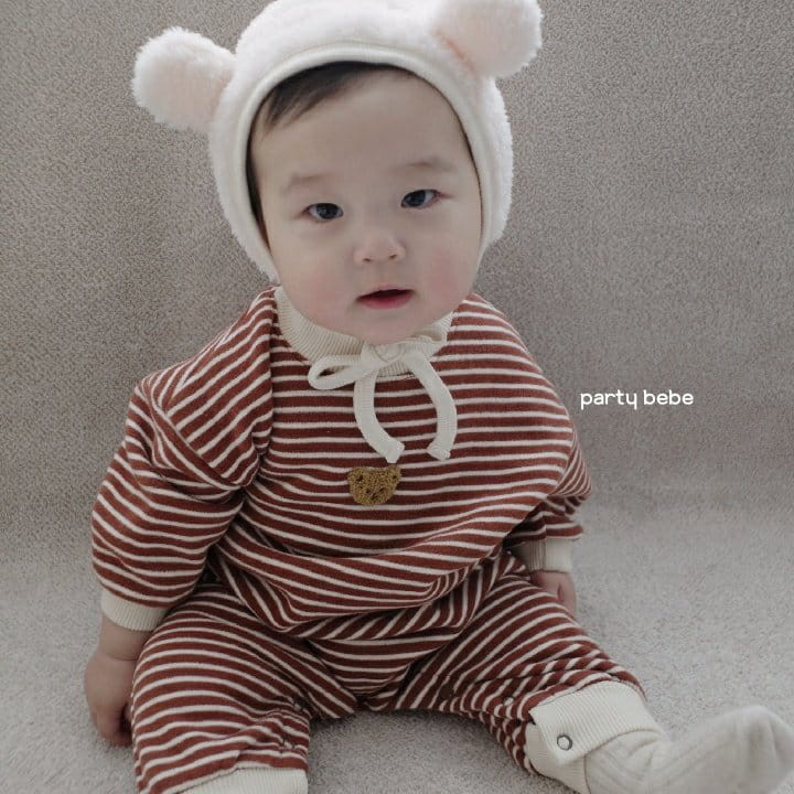 PARTY KIDS - Korean Children Fashion - #Kfashion4kids - Bear Bear Bodysuit with Hat - 3