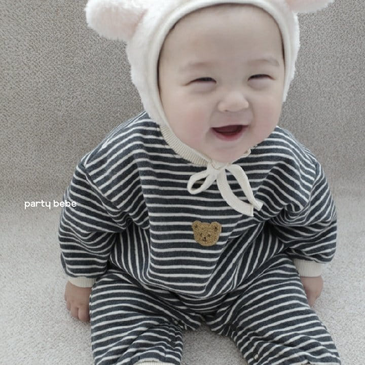 PARTY KIDS - Korean Children Fashion - #Kfashion4kids - Bear Bear Bodysuit with Hat - 8
